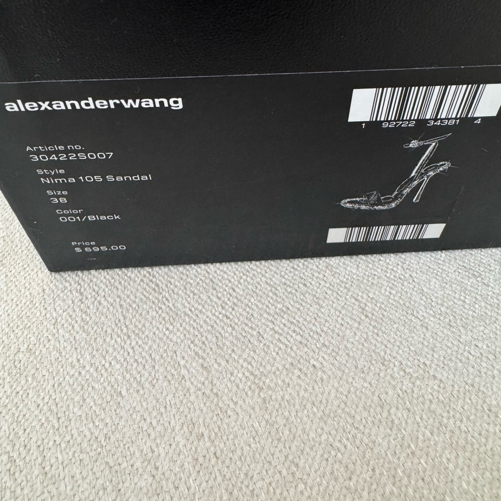 Alexander Wang Black and Silver Embellished Sandals - Picture 3 of 10
